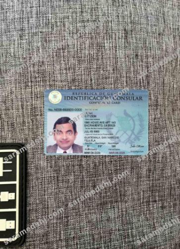 Guatemala consular ID card photolook FRONT